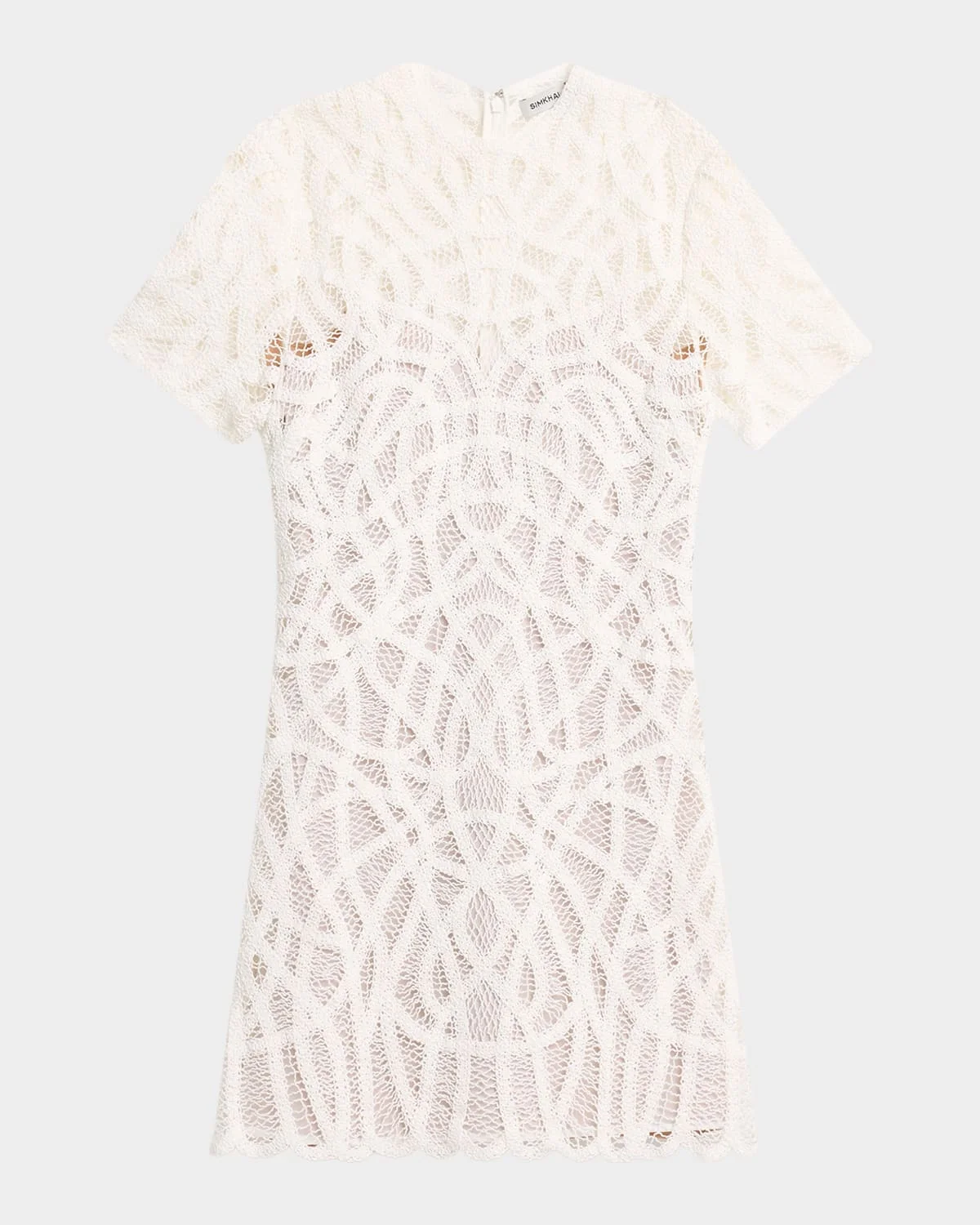Desiree Scalloped Macrame Mini Dress - 1