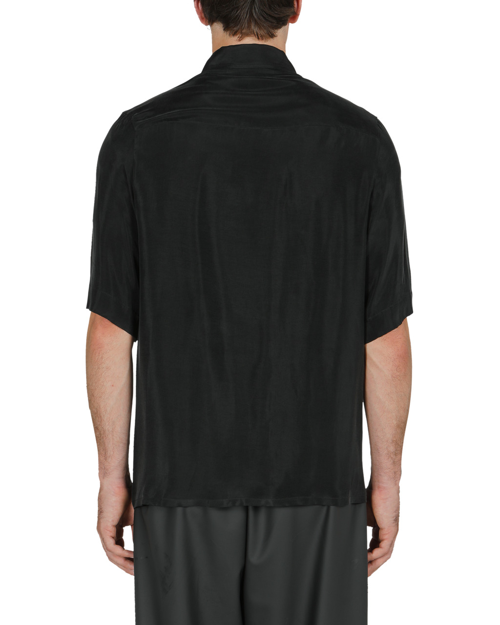 SHORT SLEEVE CUPRO SHIRT WITH EYELETS - 5