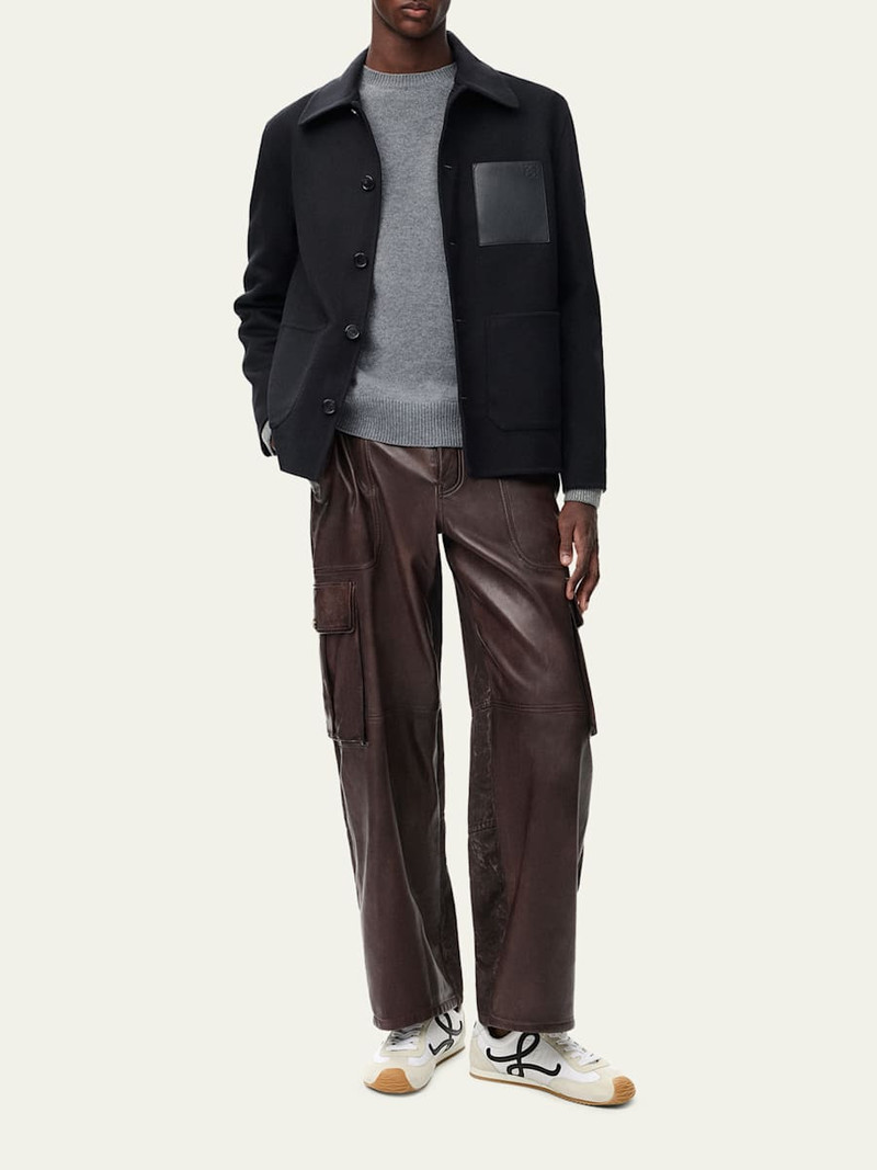 Loewe Men's Wool Mini-Anagram Crewneck Sweater outlook