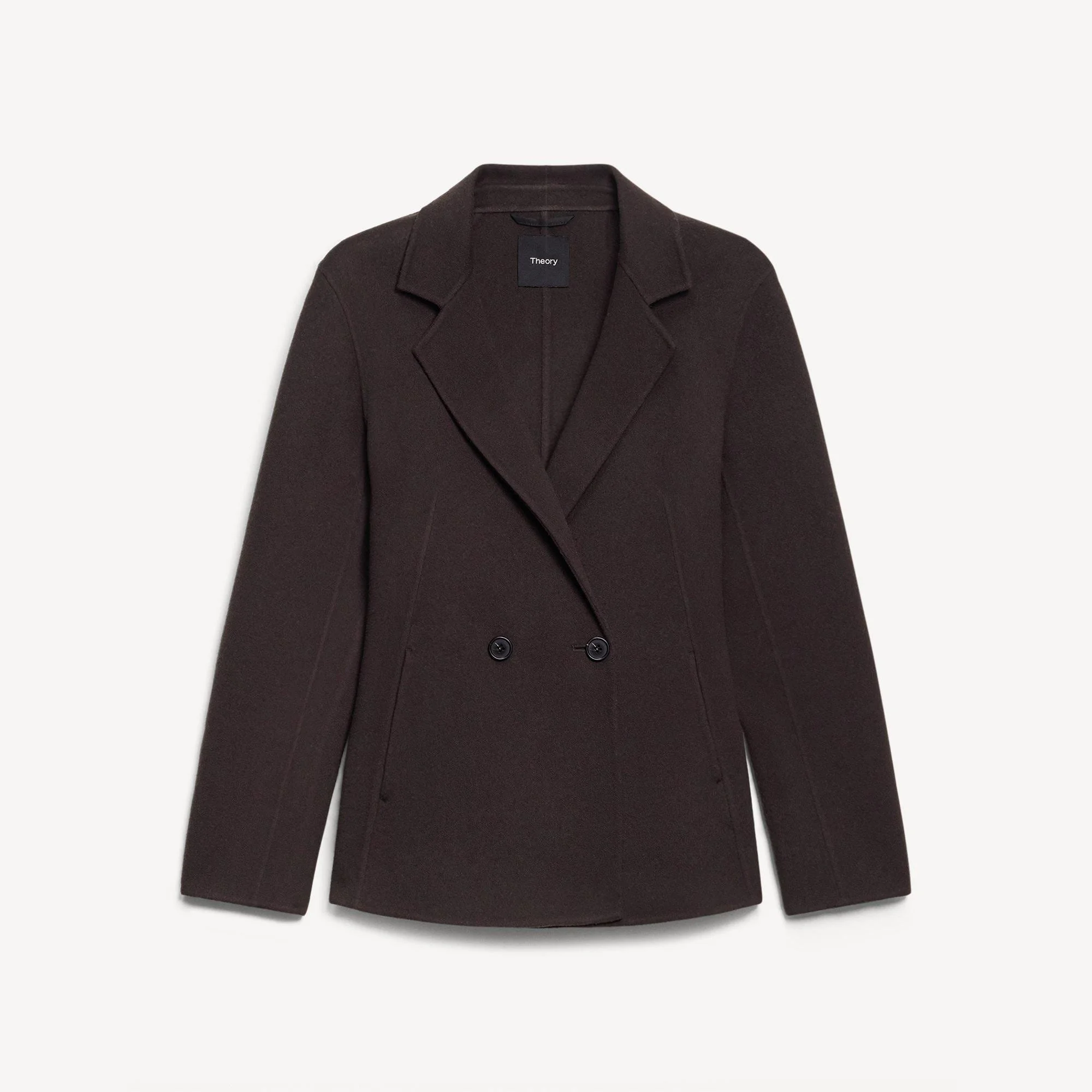 Peplum Double-Breasted Blazer in Double-Face Wool-Cashmere - 1