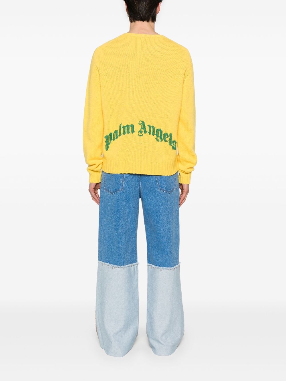 curved logo sweater - 2