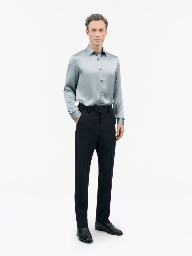 TIGER OF SWEDEN Lowan Regular-Fit Silk Shirt outlook