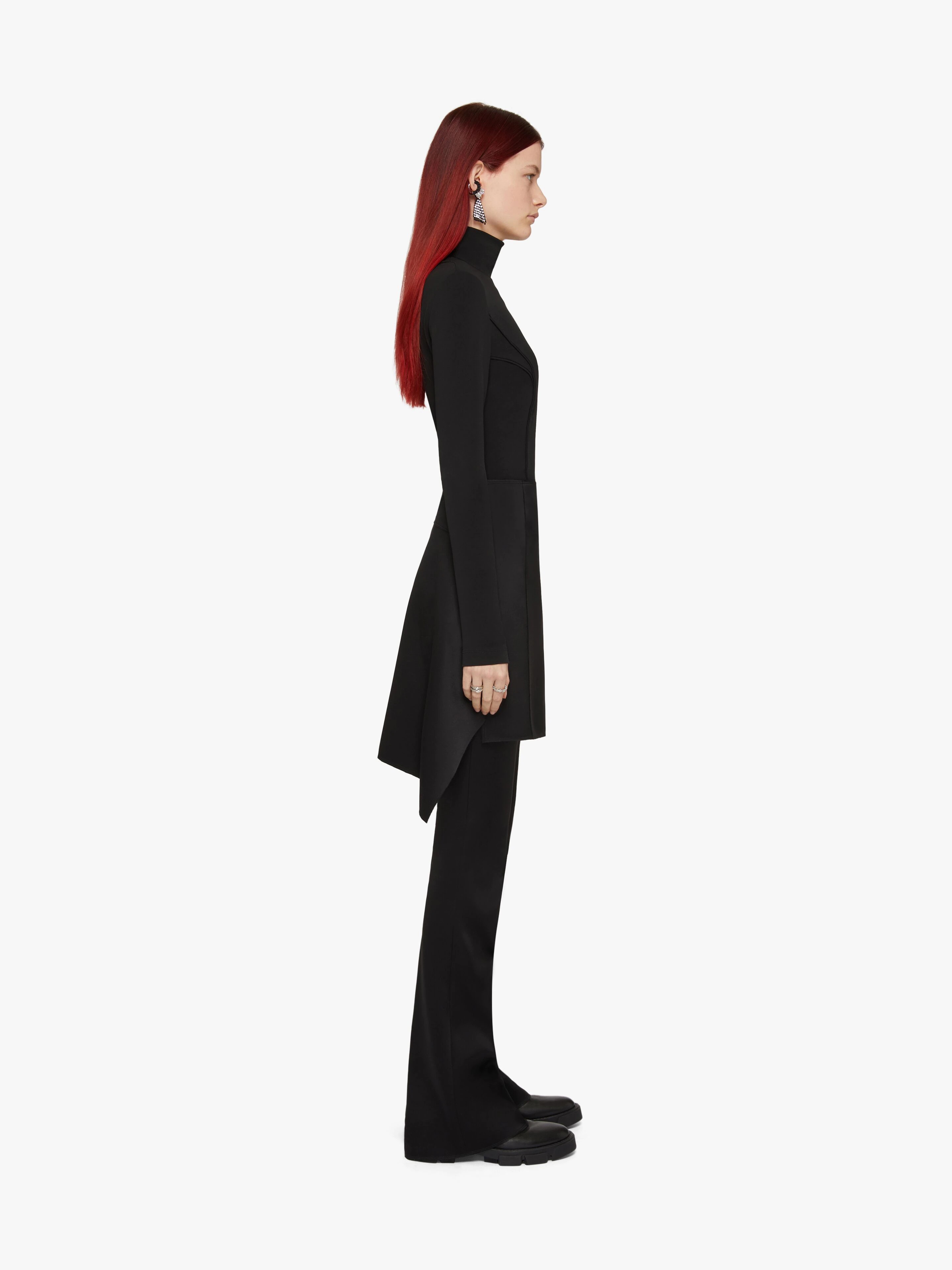 PEPLUM SKIRT IN TECHNICAL FIBRE - 3