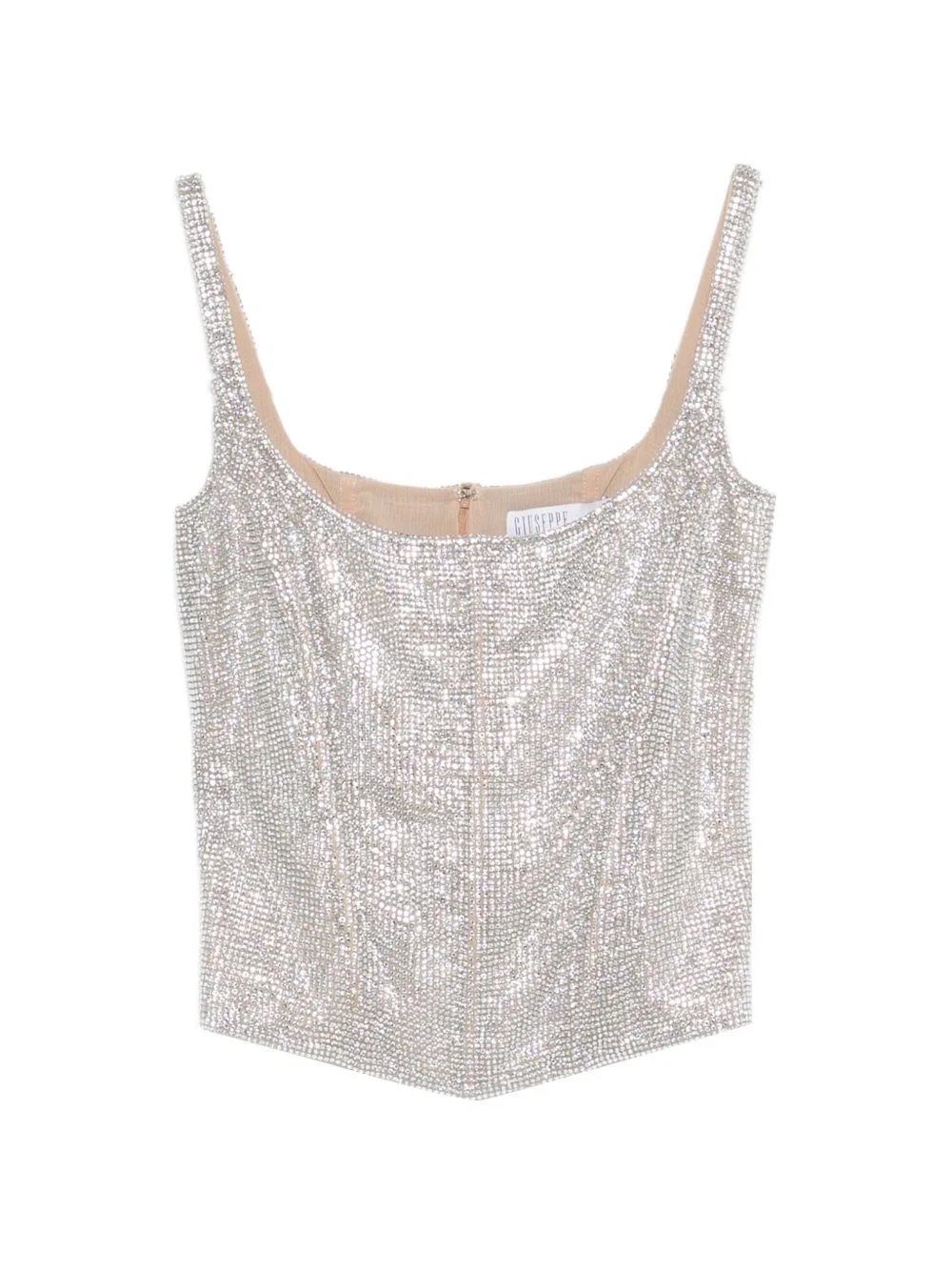 Bustier with micro rhinestones - 1