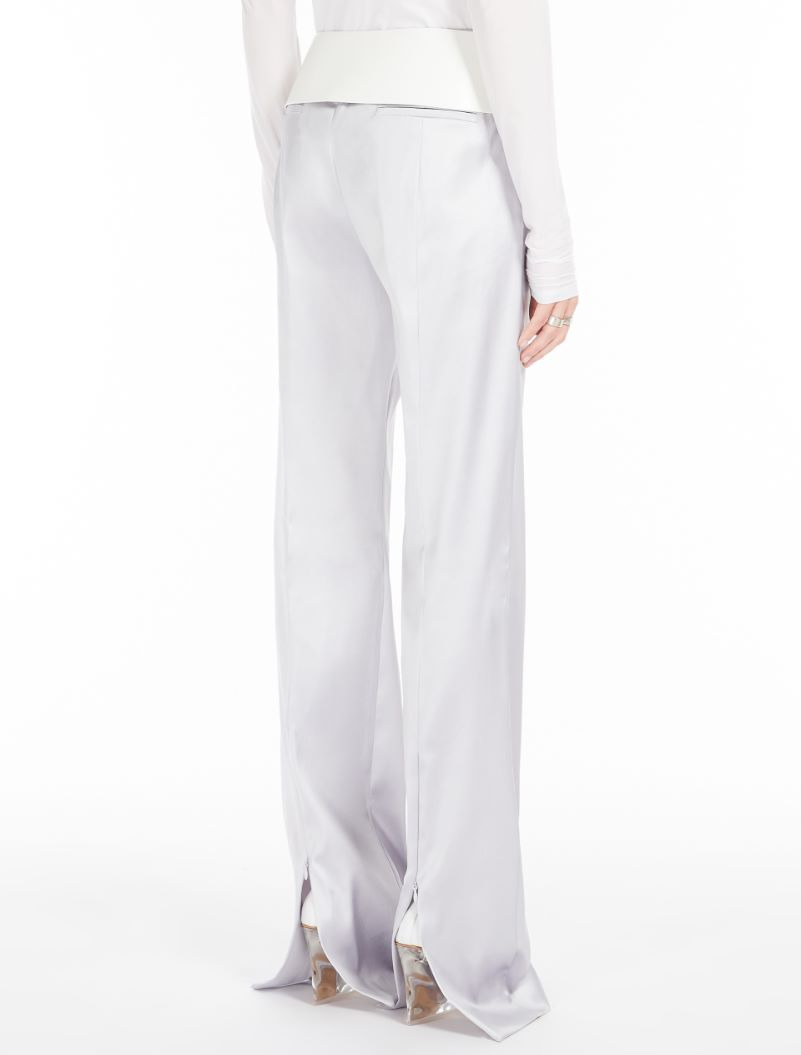 Slim-fit satin trousers - RUNWAY - 4