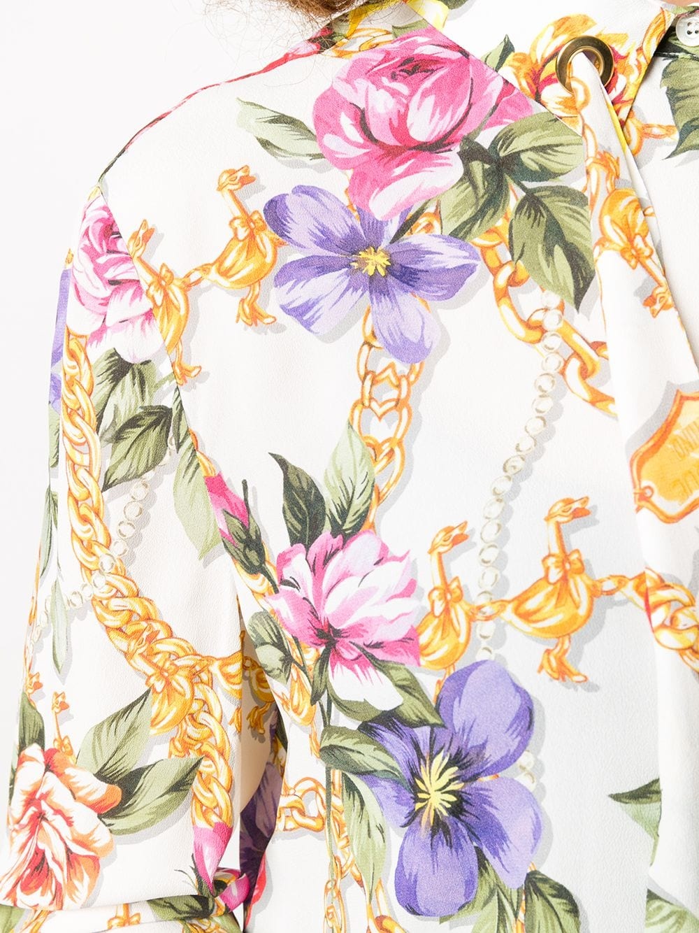 floral pussy-bow blouse - 5