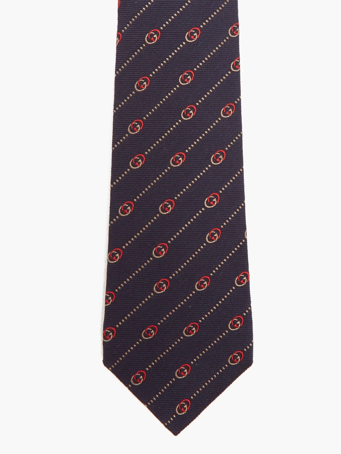 GG-jacquard silk-blend tie - 4