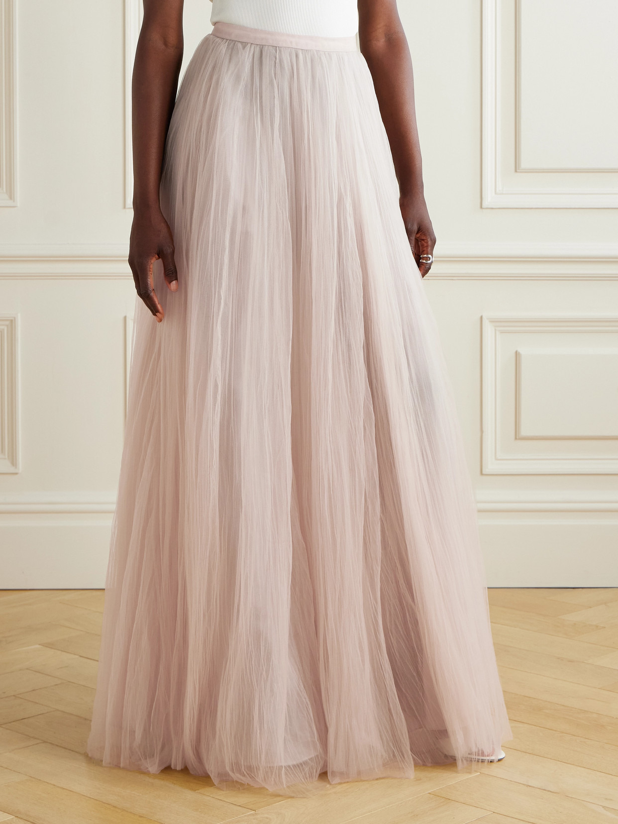 Plissé-tulle Maxi Skirt - 4