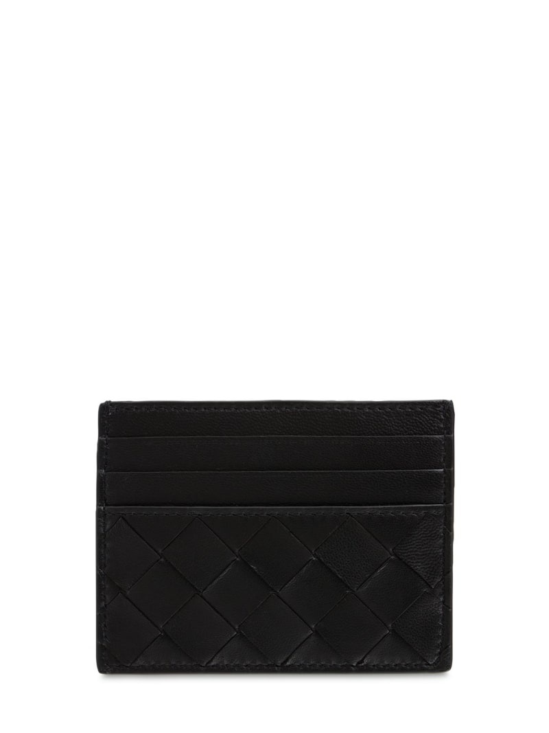 Intrecciato leather credit card case - 1