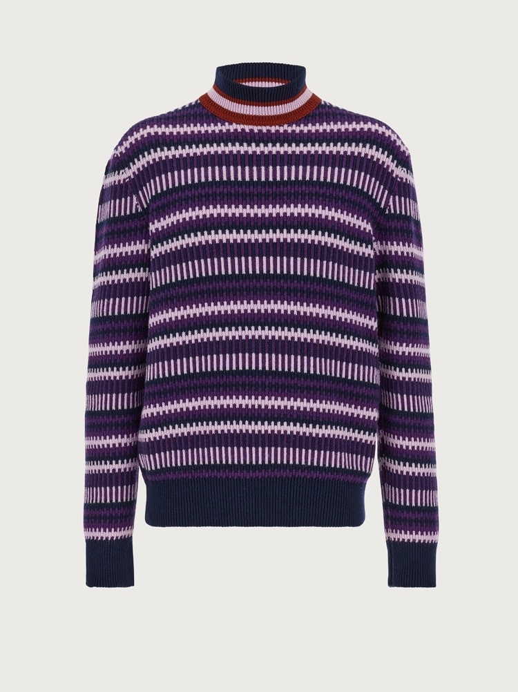 JACQUARD MULTICOLOR TURTLENECK - 1