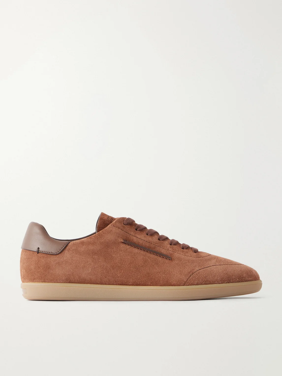 232 Leather-Trimmed Suede Sneakers - 1