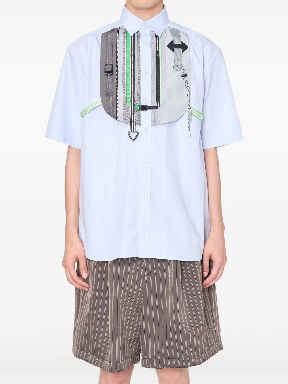 bib short-sleeve shirt - 1