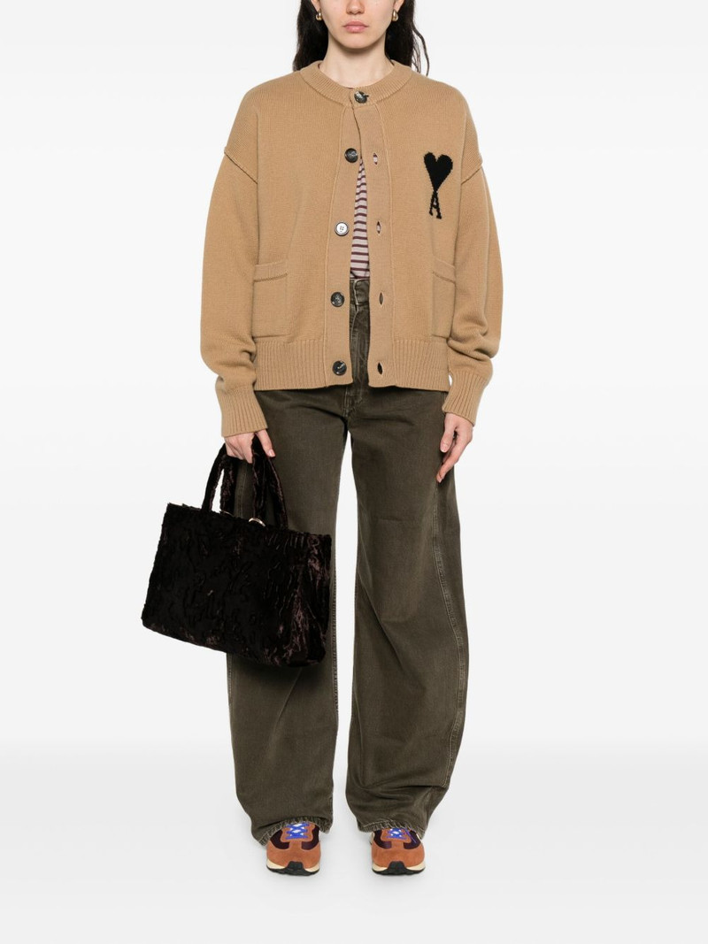 AMI Paris heart-logo buttoned cardigan outlook