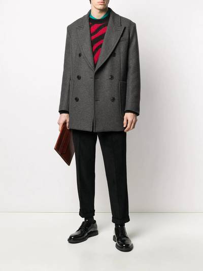 AMI Paris double-breasted short coat outlook