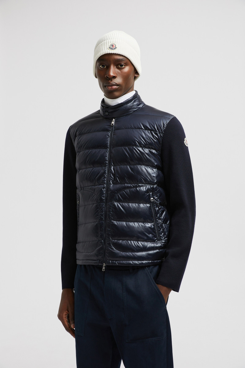 Moncler Padded Wool Zip-Up Cardigan outlook