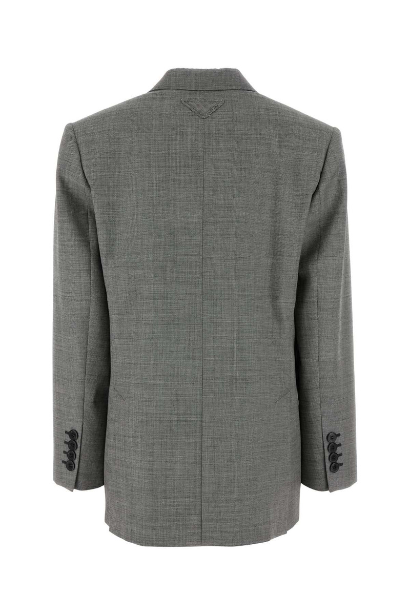 Prada Prada Women Grey Wool Blazer outlook