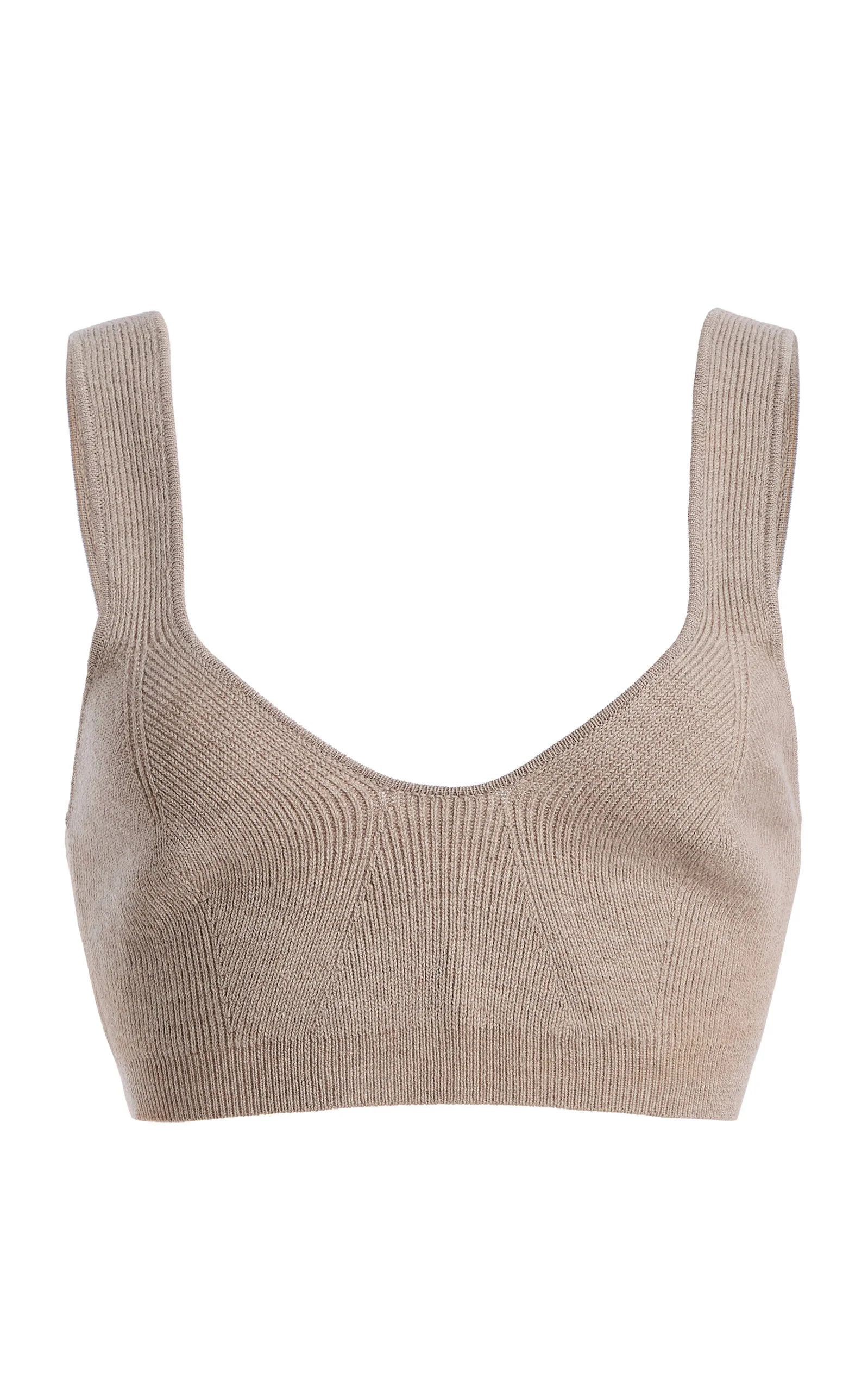 Delia Knitted Wool Bra light grey - 1
