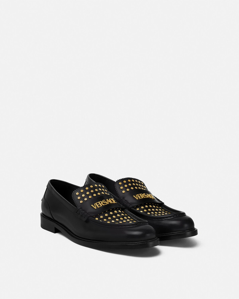 VERSACE Studded Logo Loafers outlook