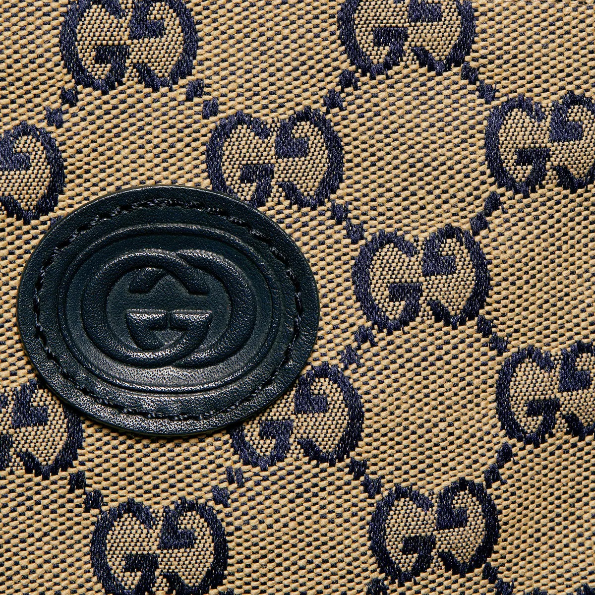 GG canvas pant with leather Interlocking G - 6