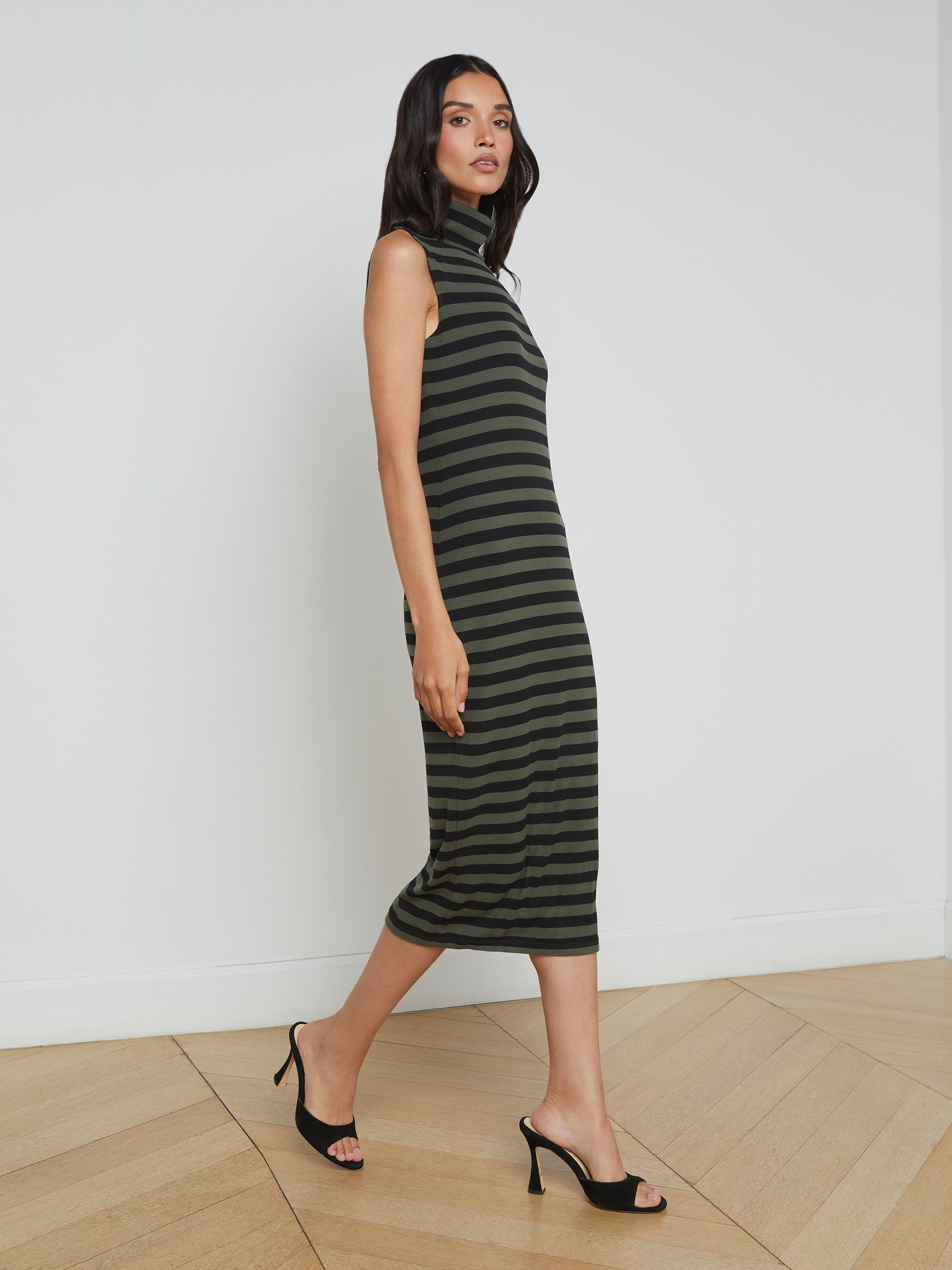 Brita Striped Turtleneck Dress - 3