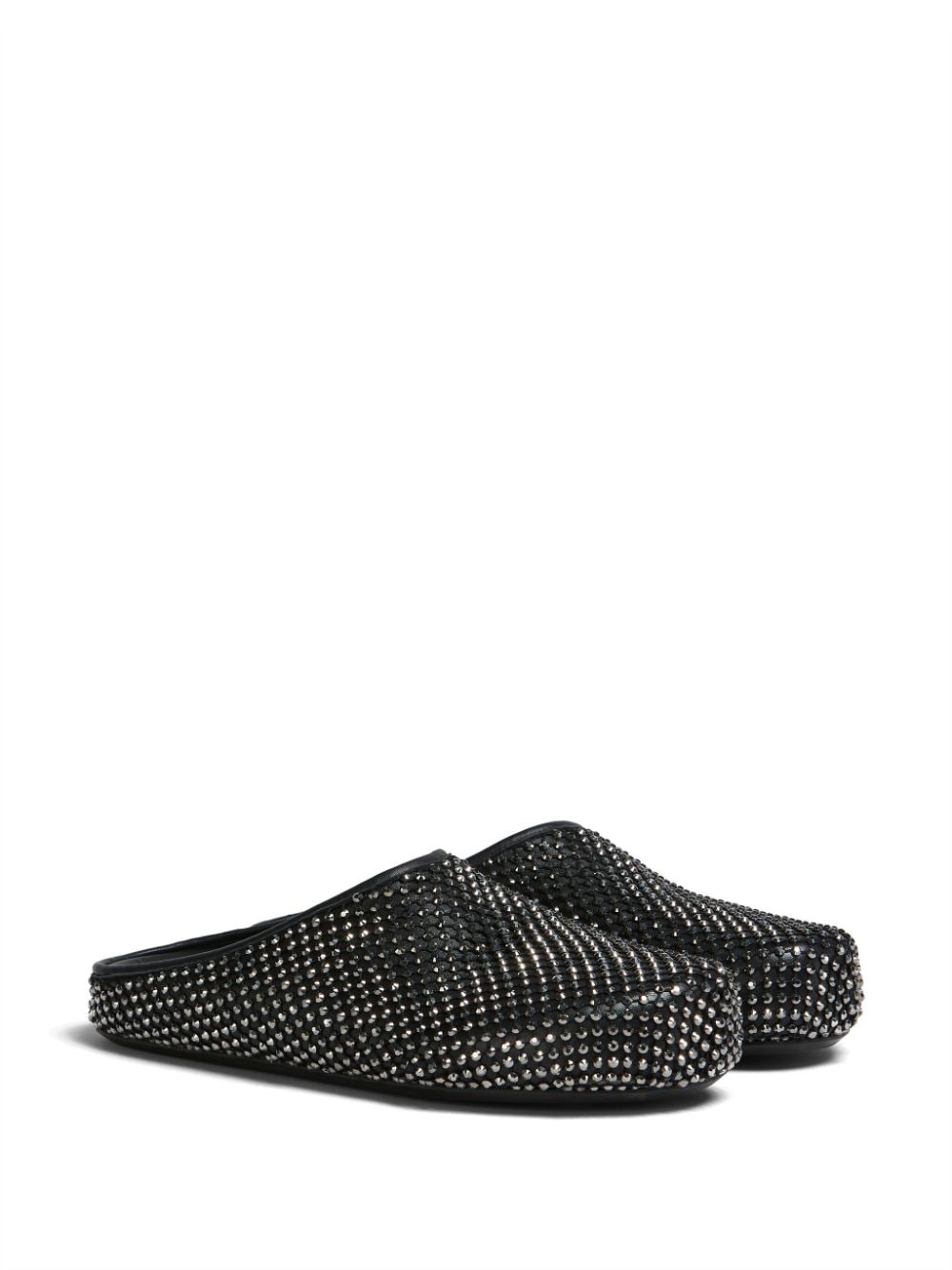 crystal-embellished leather sandals - 2