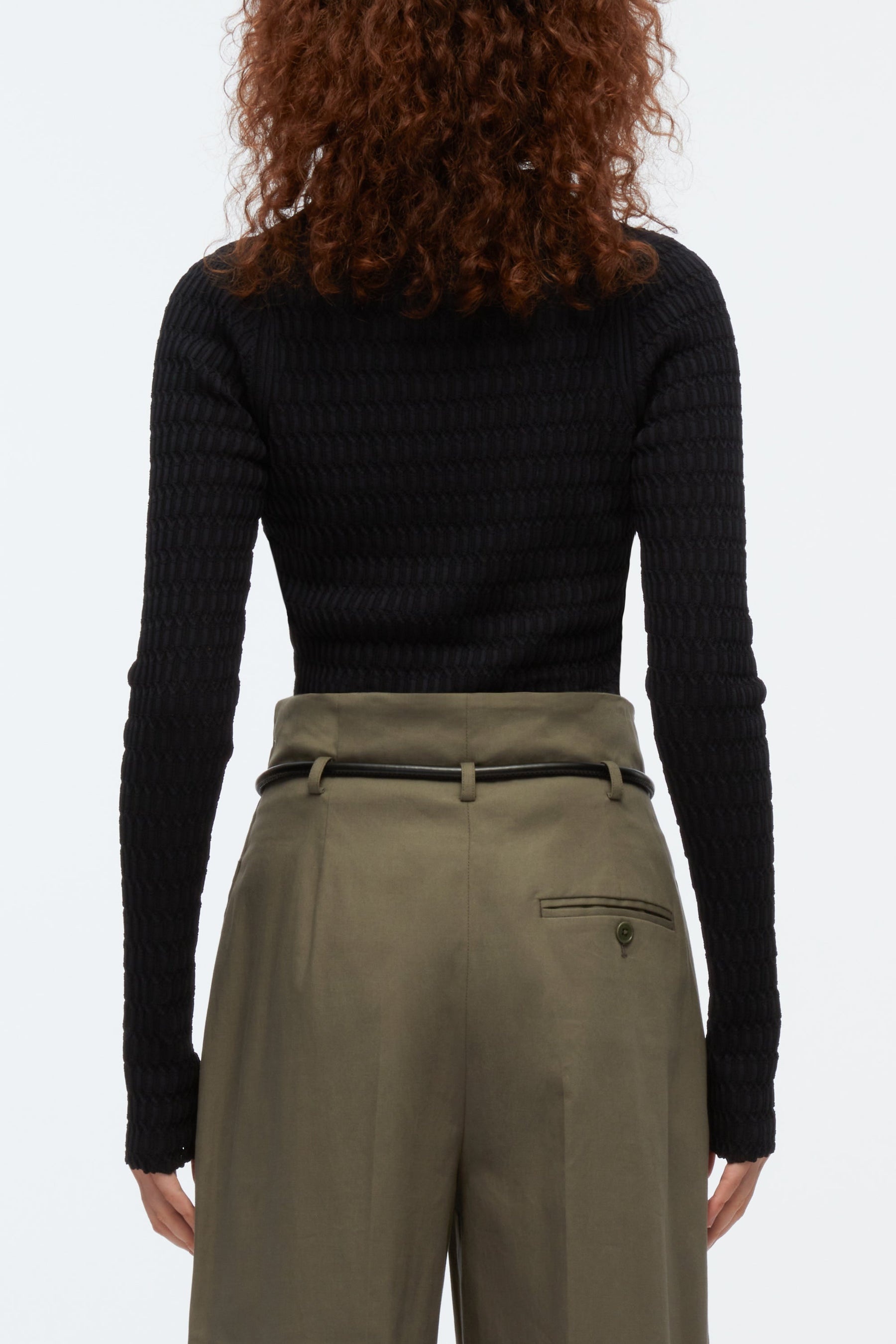 Honeycomb Stitch Polo Top - 4