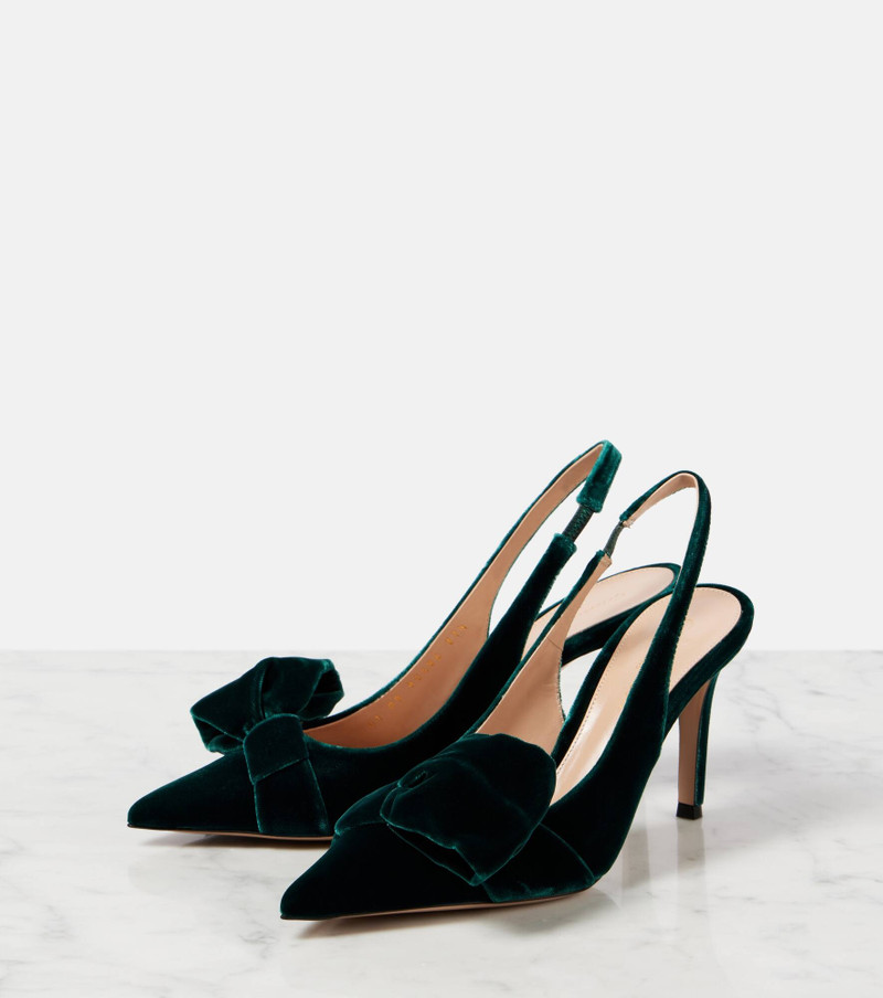 85 활 detail 벨벳 slingback 펌프 4