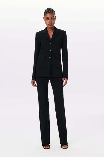 Victoria Beckham Three Button Single-Breasted Jacket in Black outlook