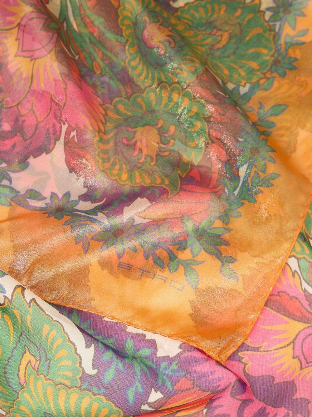 printed silk scarf - 2