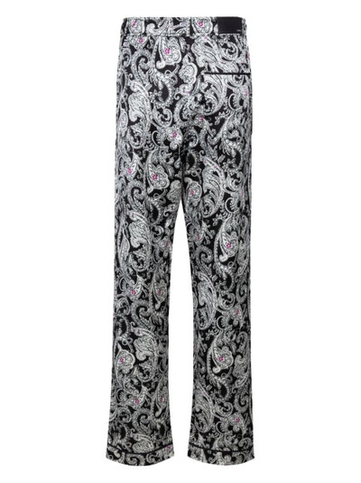 AMIRI paisley-print "Black and White" trousers outlook