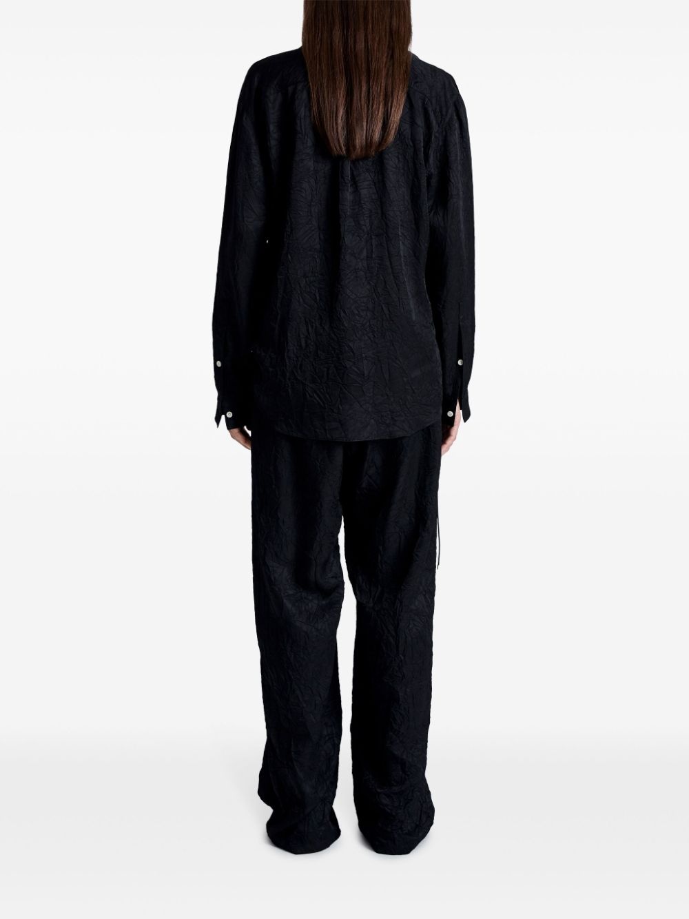 crease-effect long-sleeve shirt - 4