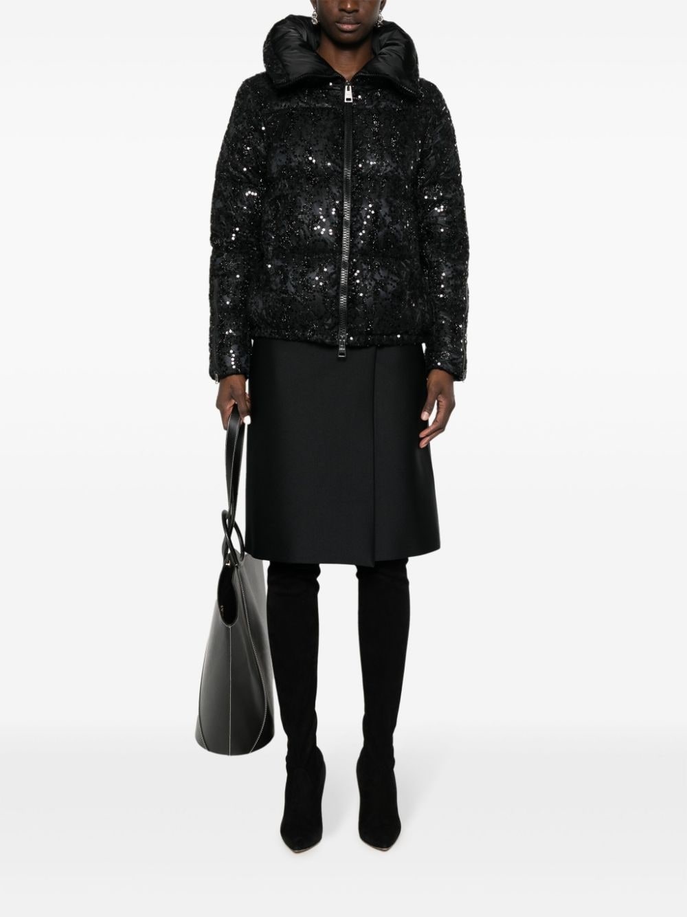 sequinned down puffer jacket - 2