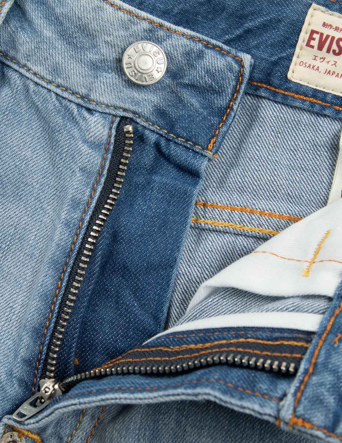 RHINESTONE & EMBROIDERY SEAGULL POCKET STRAIGHT FIT DENIM JEANS - 9