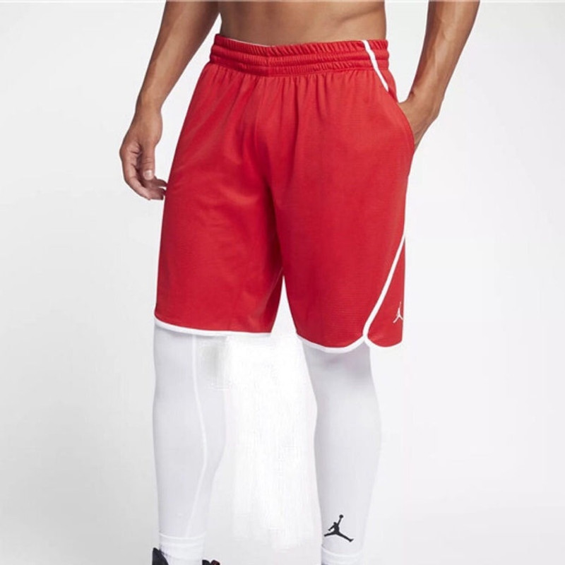Jordan Air Jordan Flight Solid Color Side Breathable Basketball Sports Shorts Red 865851-657 outlook
