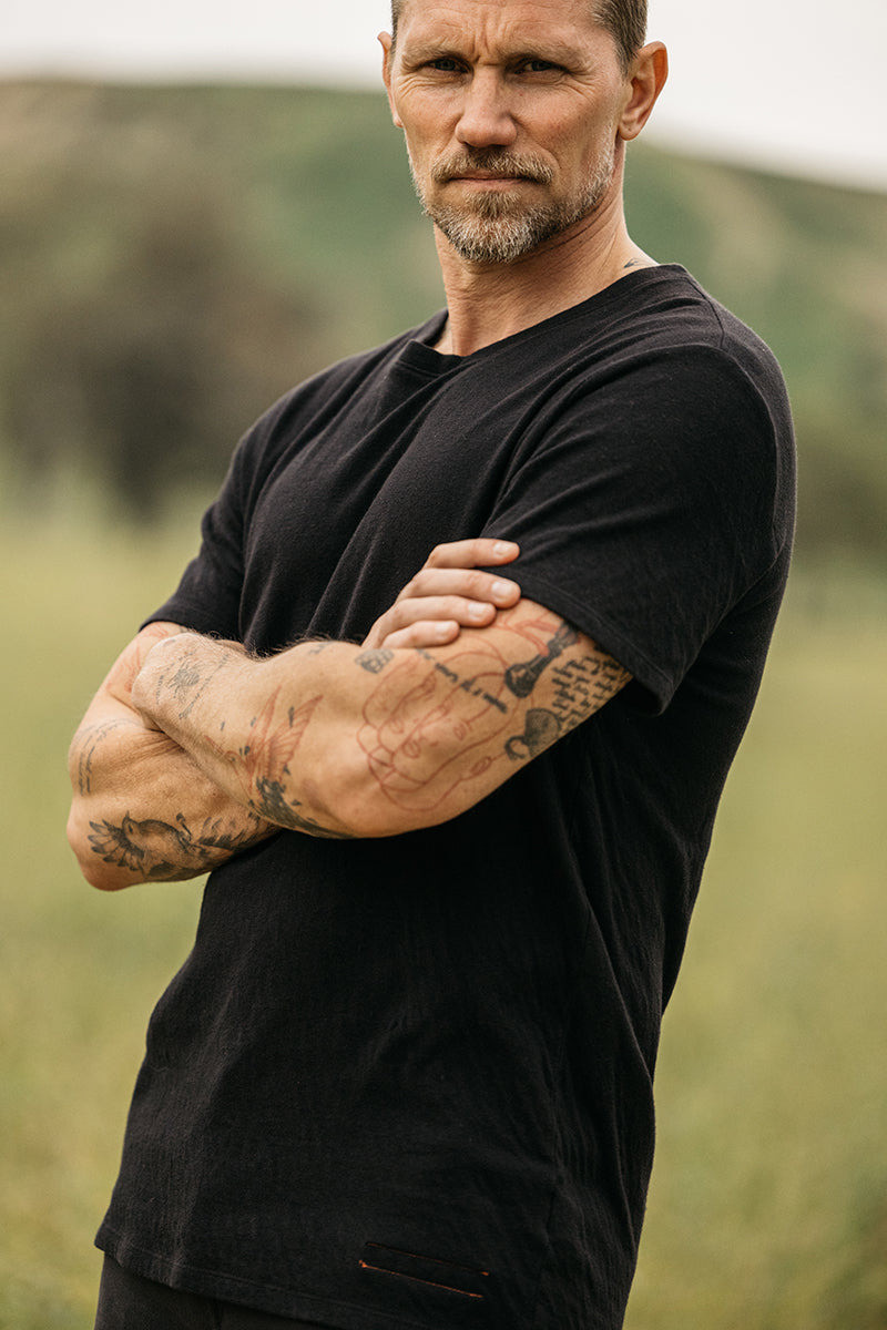 HIROSHI KATO The Stamp Double Knit - Black outlook