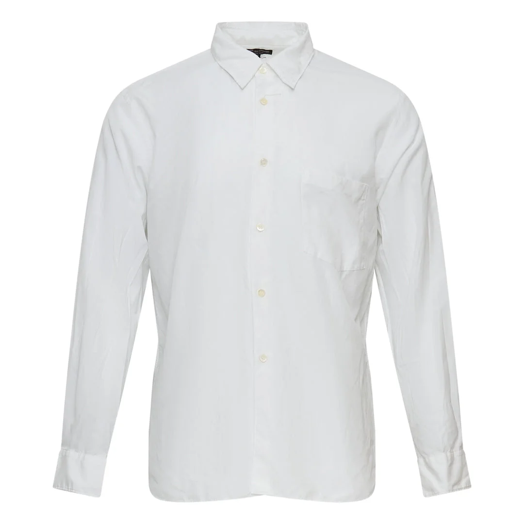 White Classic Button-Up Shirt - 1