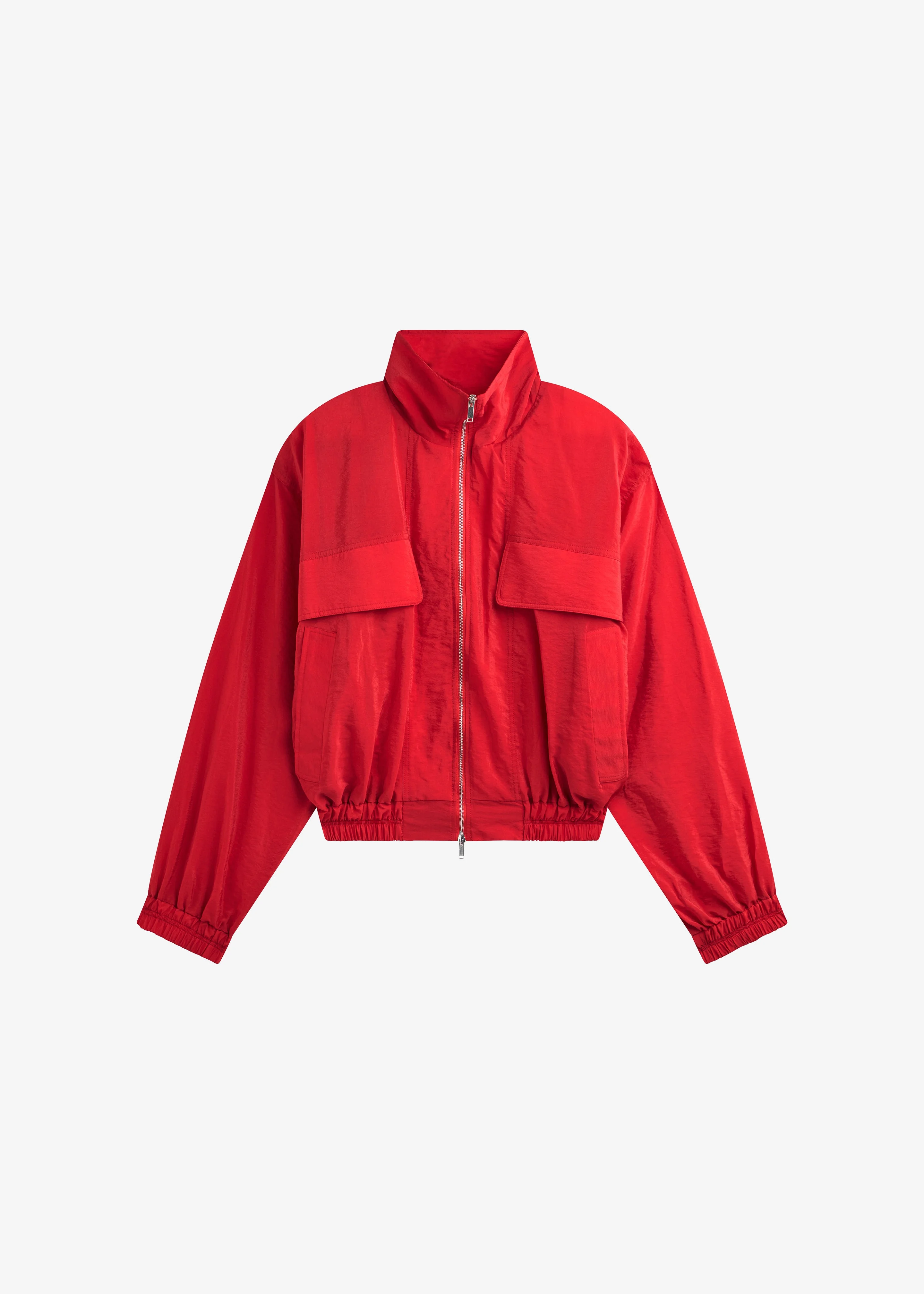 Drea Sheer Bomber Jacket - Red - 1