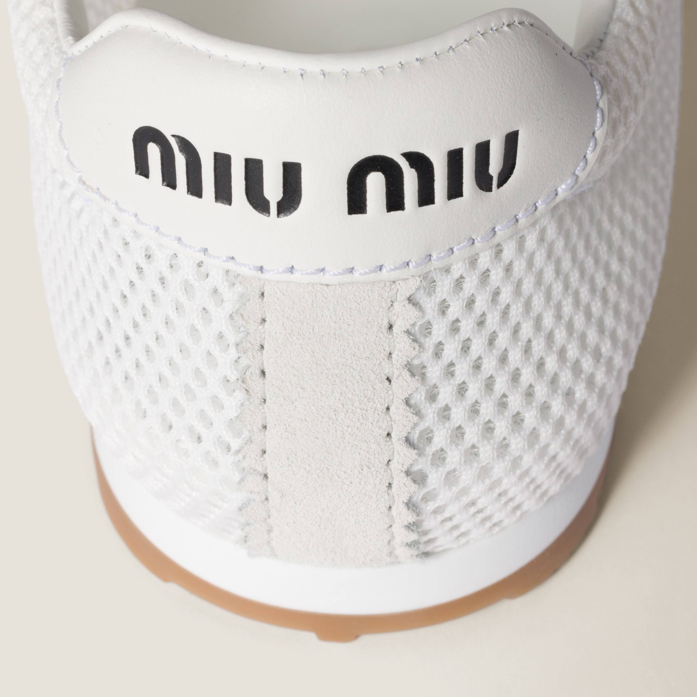 Plume mesh and suede sneakers - 3