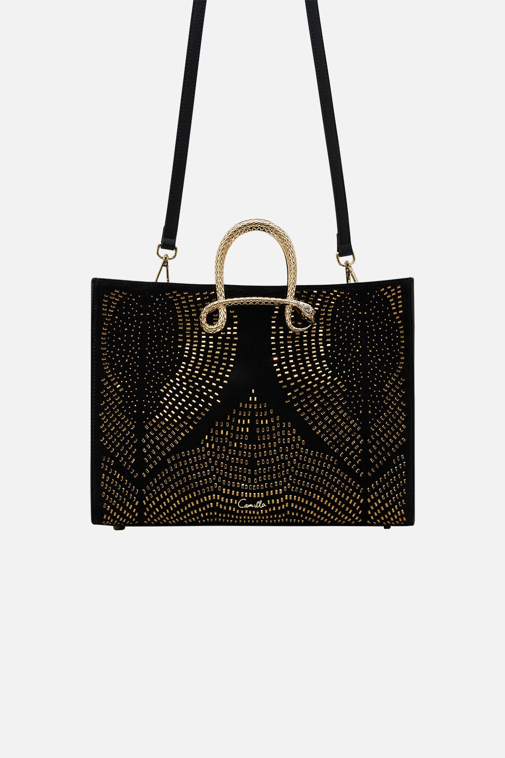 EAST WEST TOTE WITH SNAKE HANDLE - 2