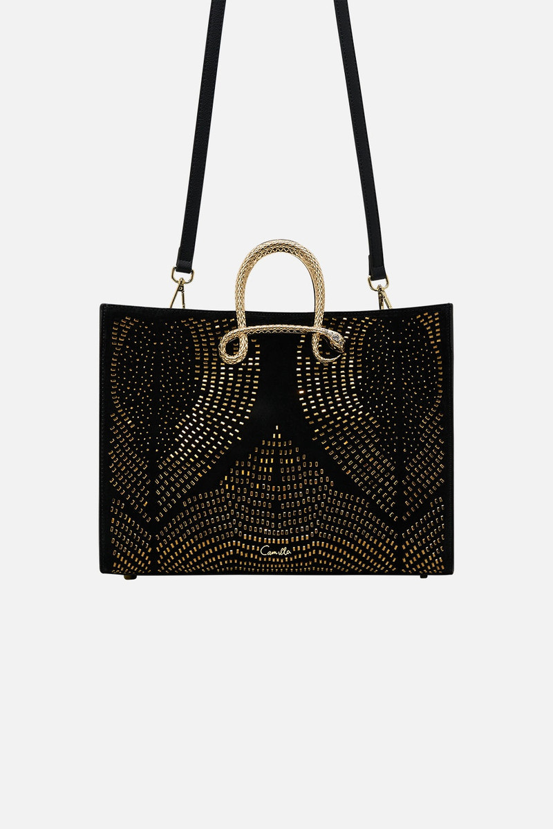 CAMILLA EAST WEST TOTE WITH SNAKE HANDLE outlook