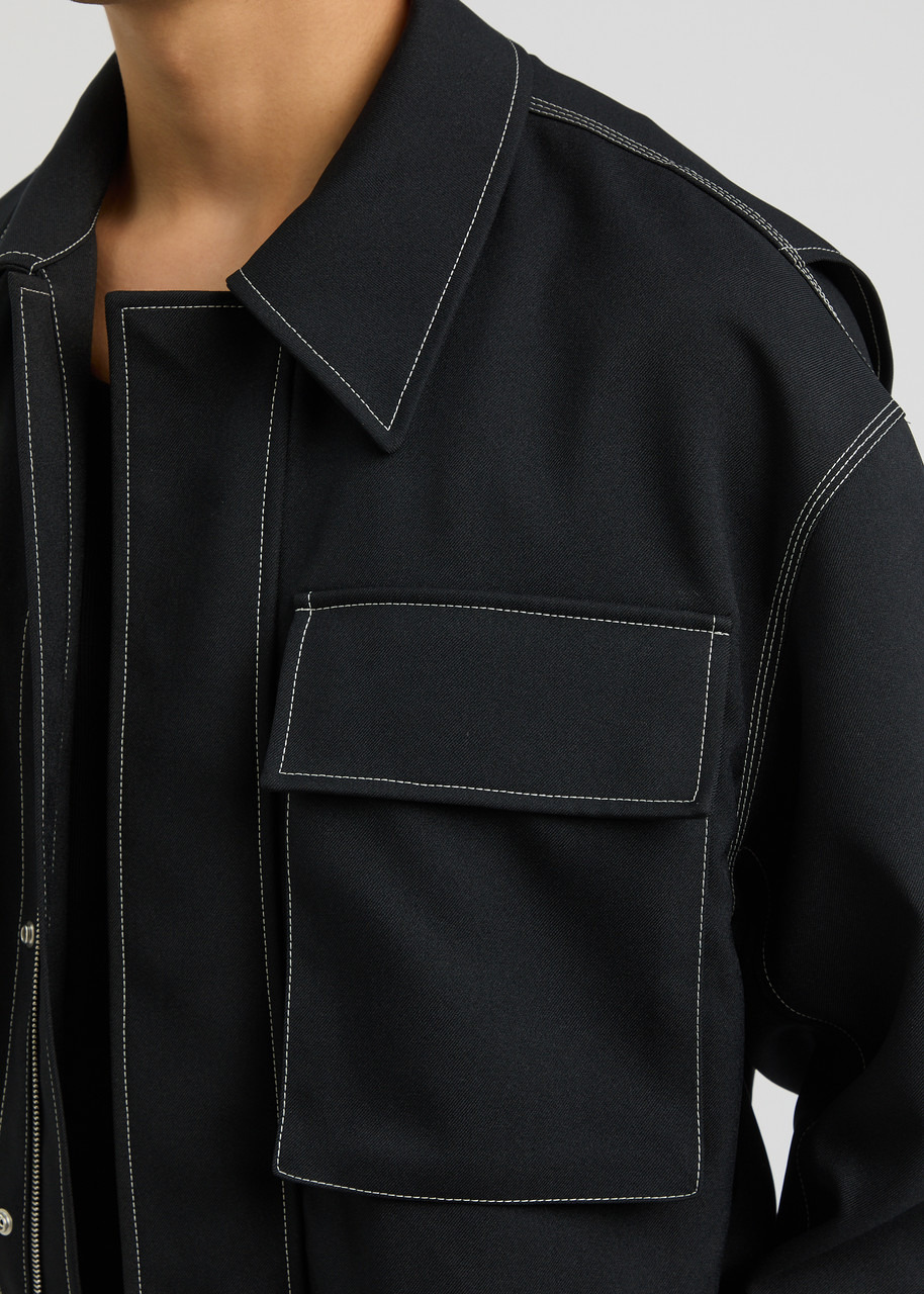 Jil Sander Contrast-stitching Twill Jacket - 5