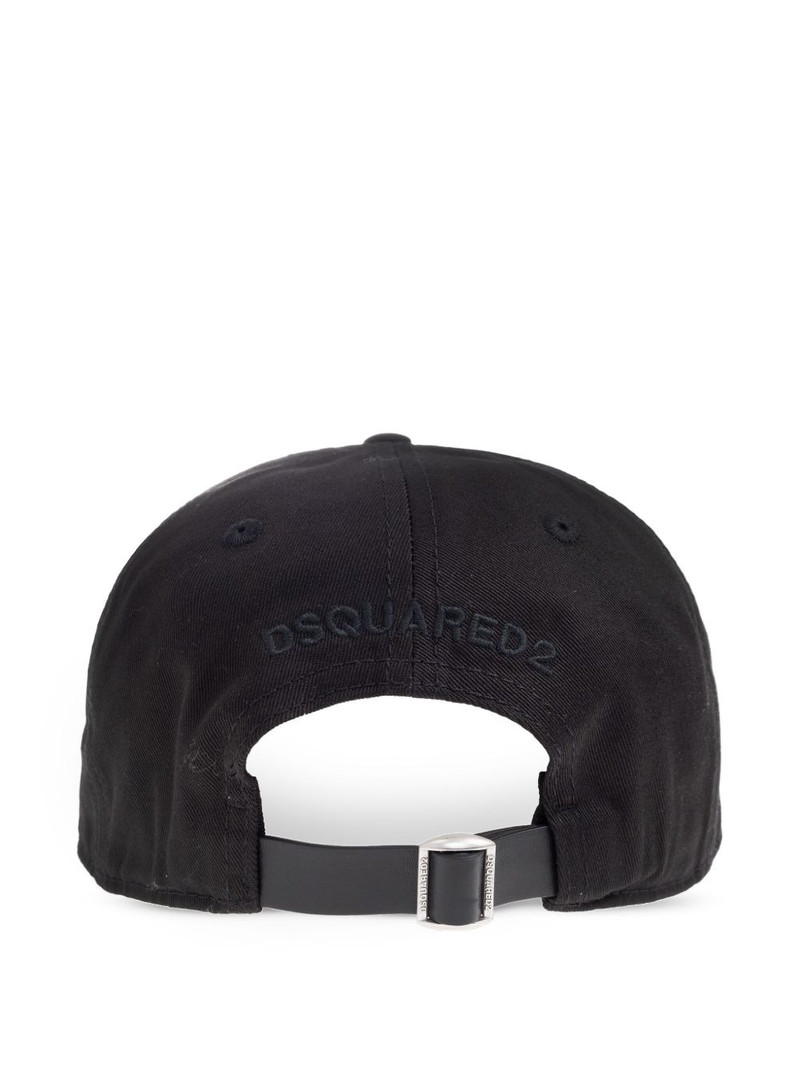 DSQUARED2 leather-strap button baseball cap outlook