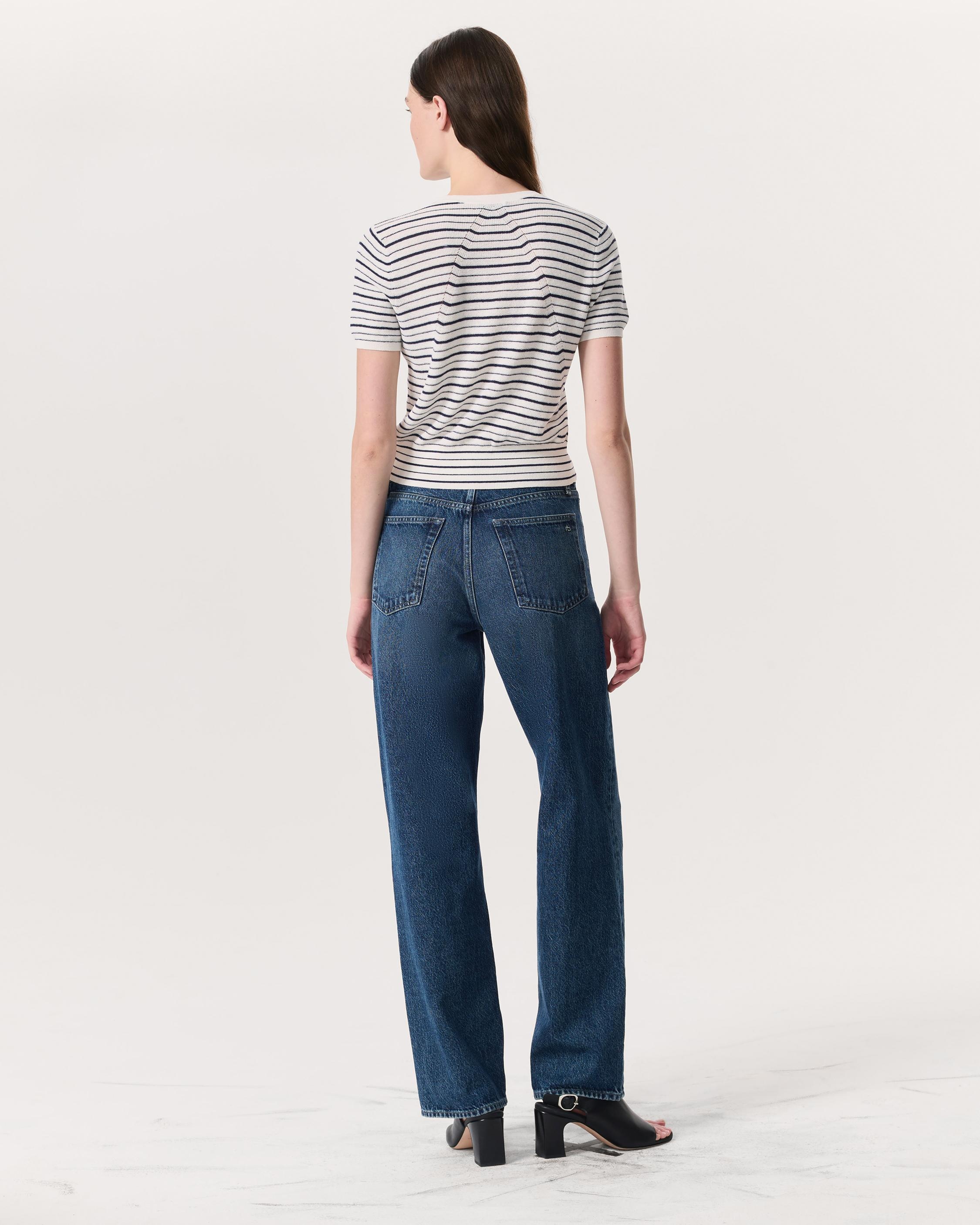 Dina Striped Cotton-Blend Cardigan - 5