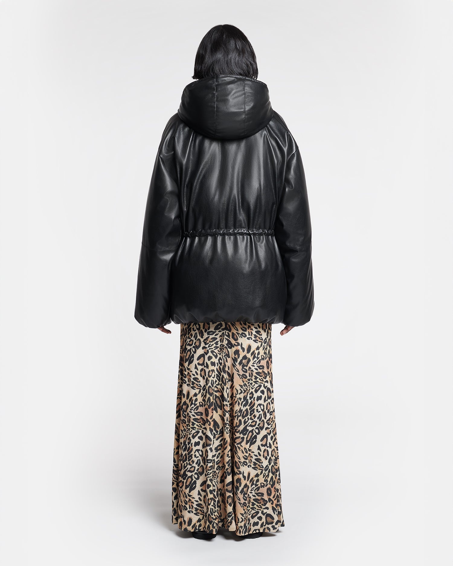 Okobor™ Alt-Leather Belted Puffer - 4