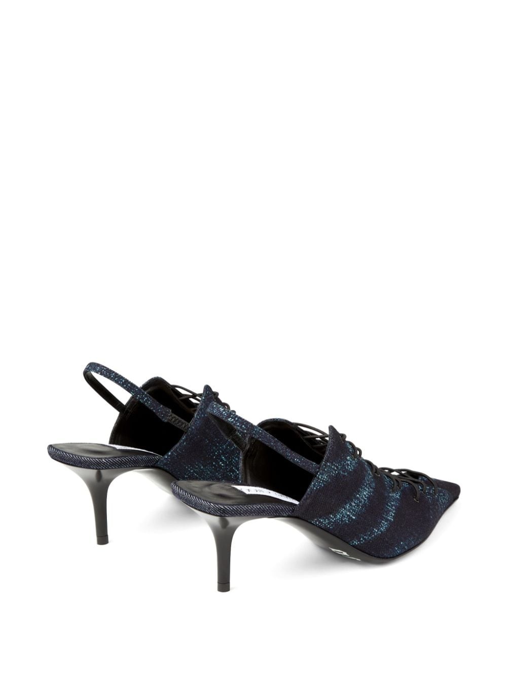 x Jean Paul Gaultier 60mm denim slingback pumps - 3