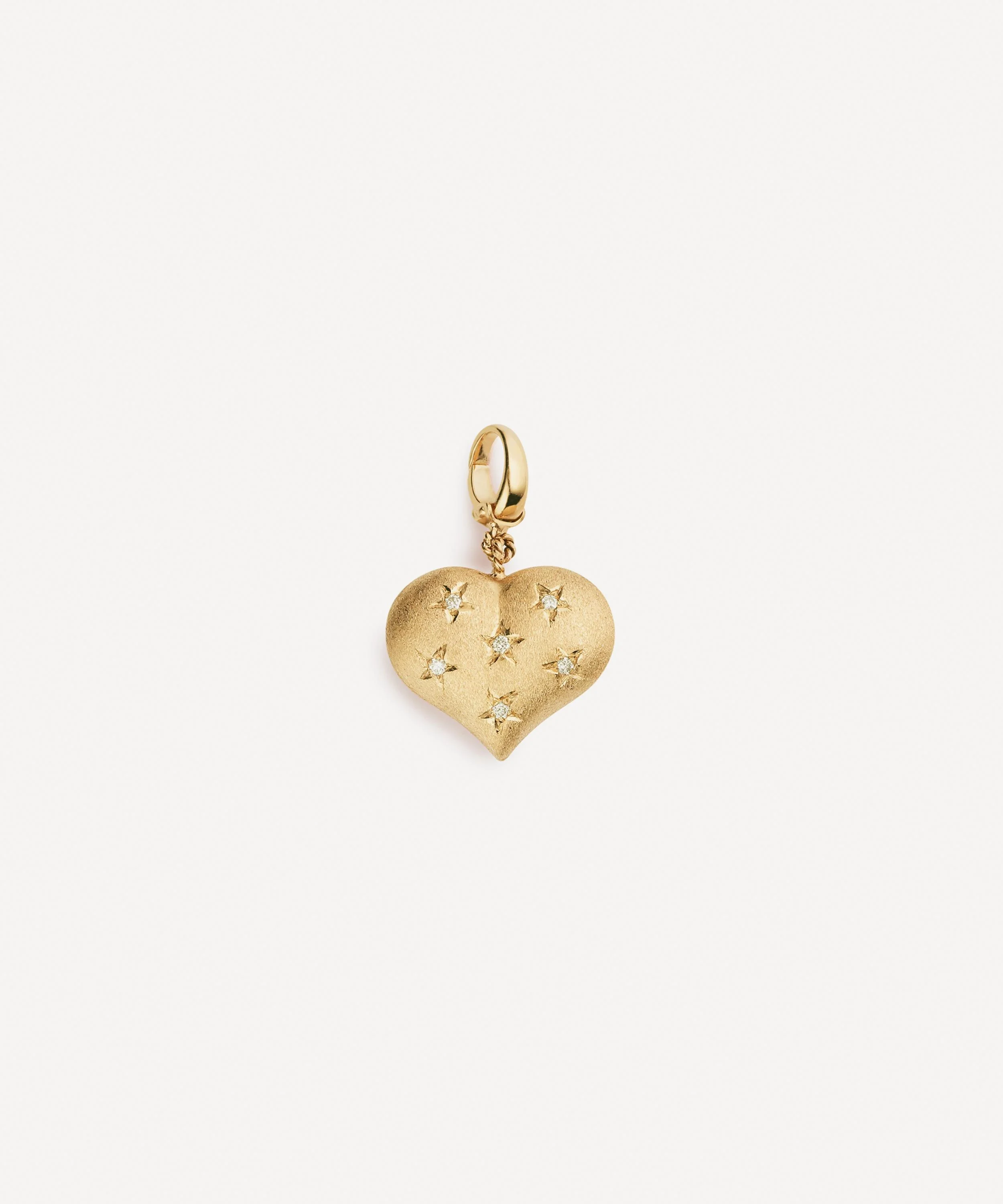 14ct Gold Heart Coco Diamond Charm - 1