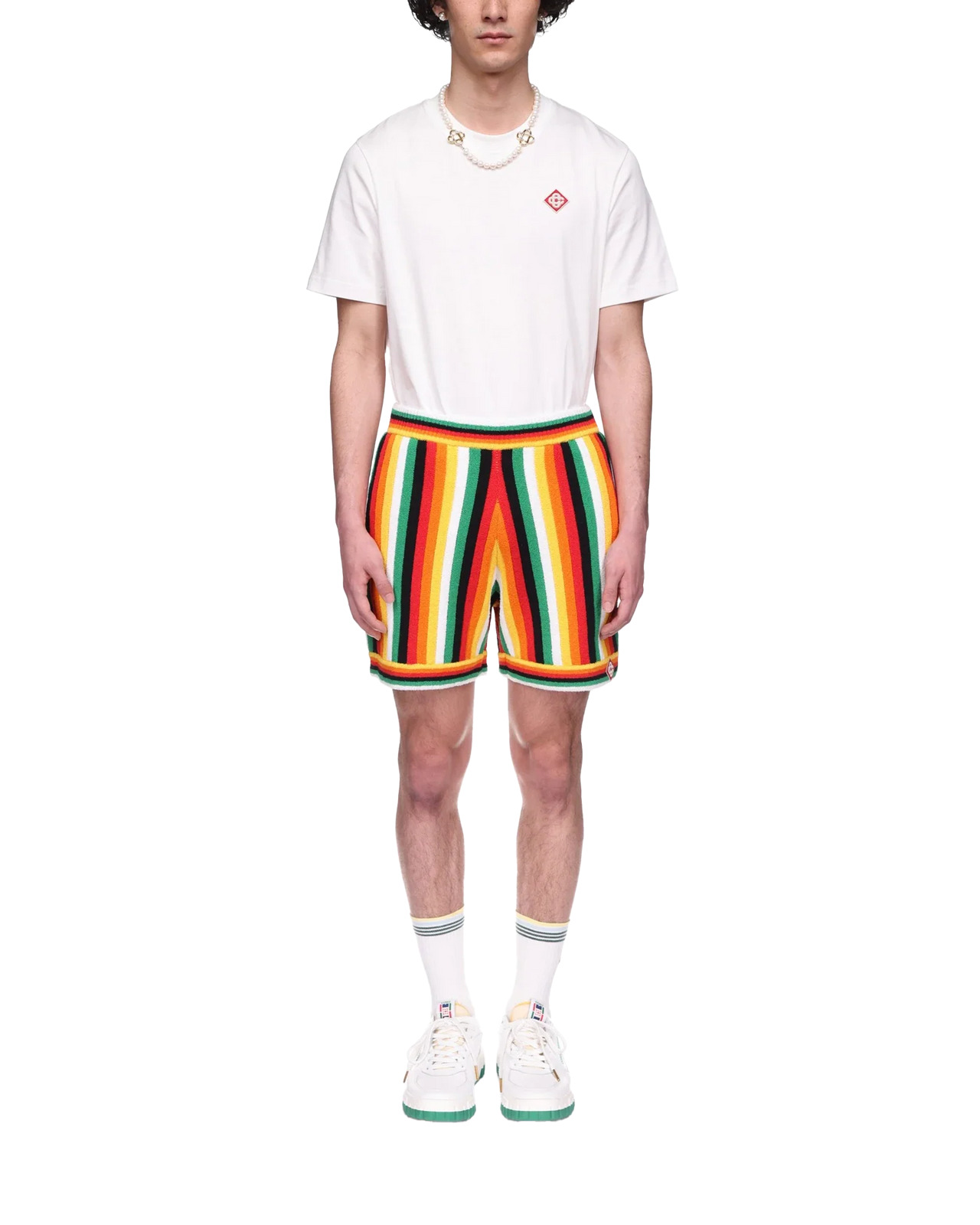 Striped Towelling Shorts - 2