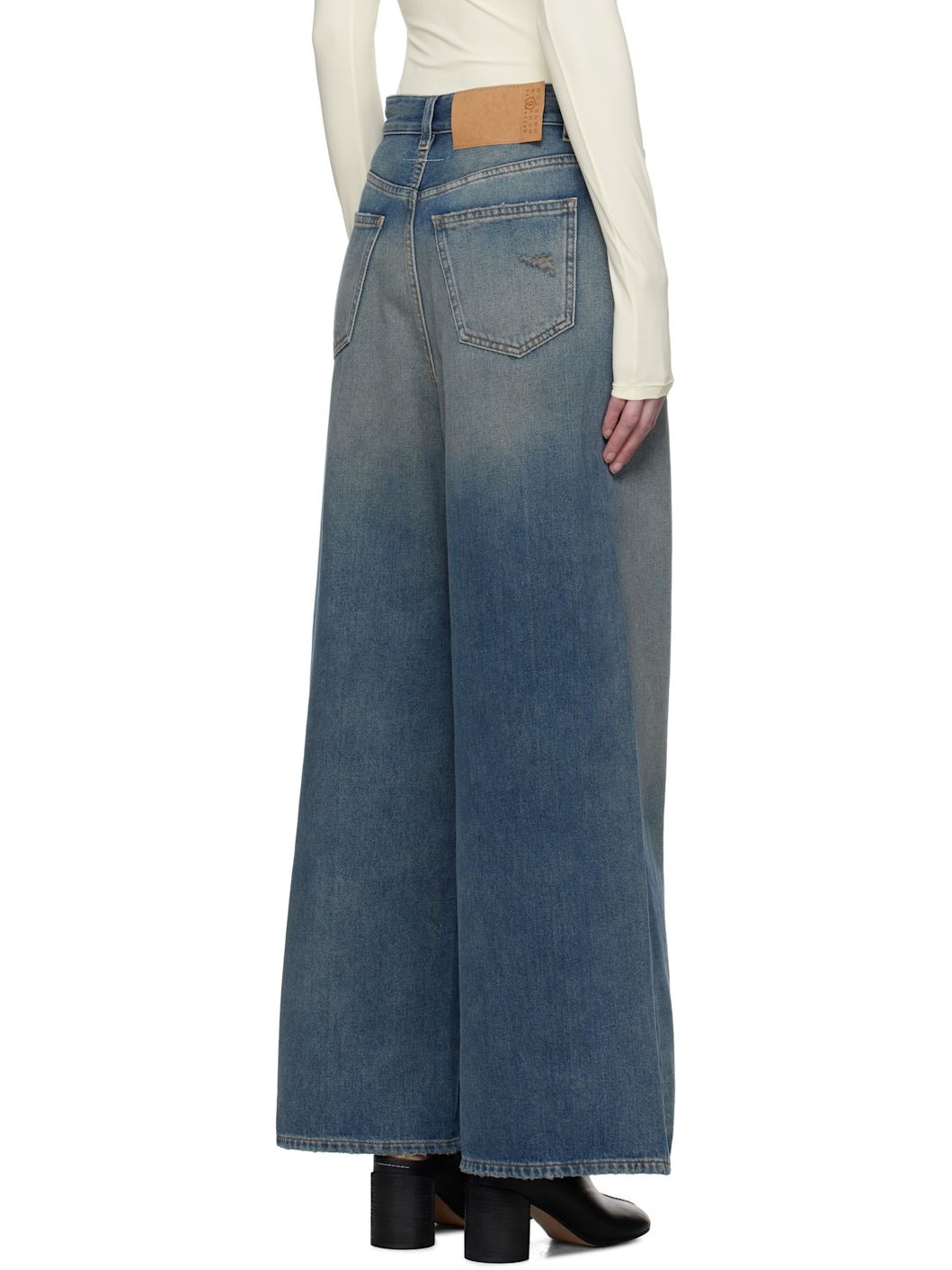 Blue Drawstring Jeans - 3