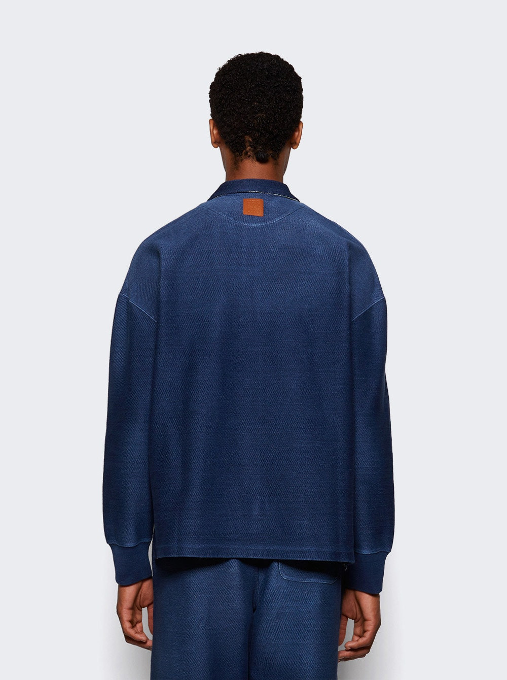 Polo Sweatshirt Indigo Blue - 4
