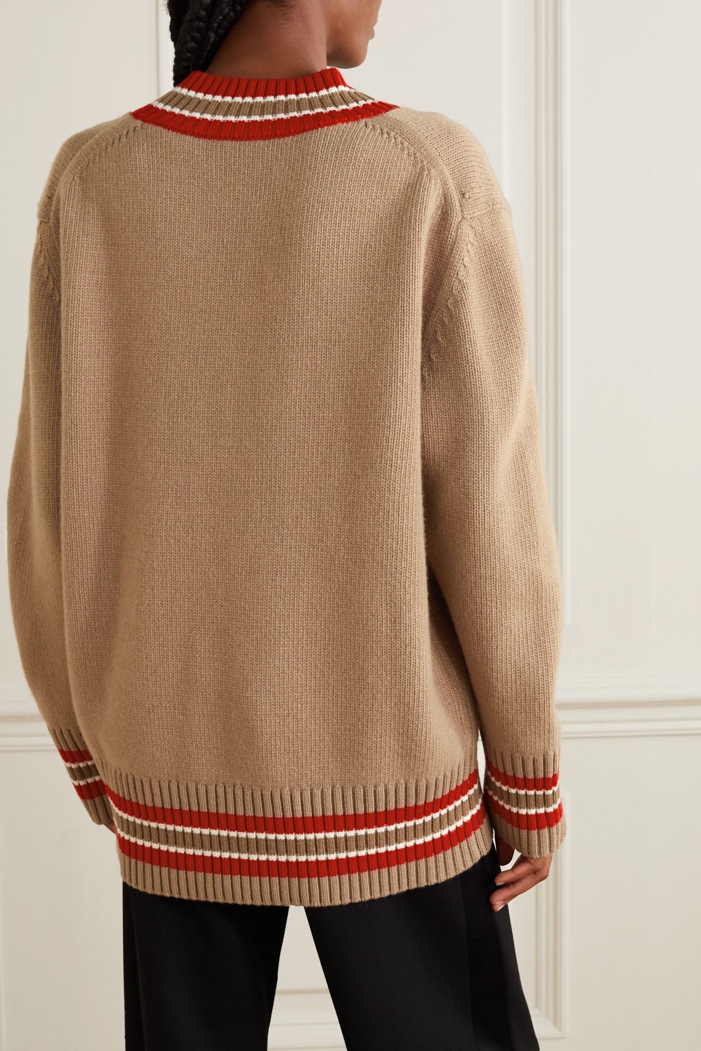 Oversized striped wool sweater - 4